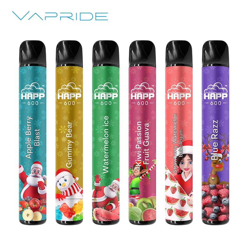 Wholesale E Cigarette 10 Flavors Vapers 600 Puffs Disposable Vape Pen