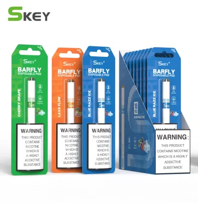 도매 Vape 저가형 Skey Barfly 슬림 Vape 펜 2% Nic 500/600 퍼프 Cigalike